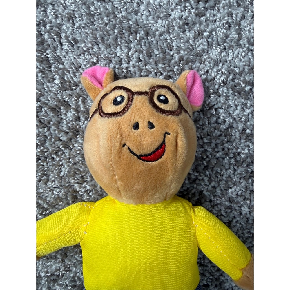 Vintage 1990s Arthur Read 9" Plush PBS Marc Brown Yellow Sweater